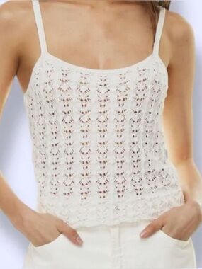 Aritzia Wilfred Gemma Crochet Tank - Size Small